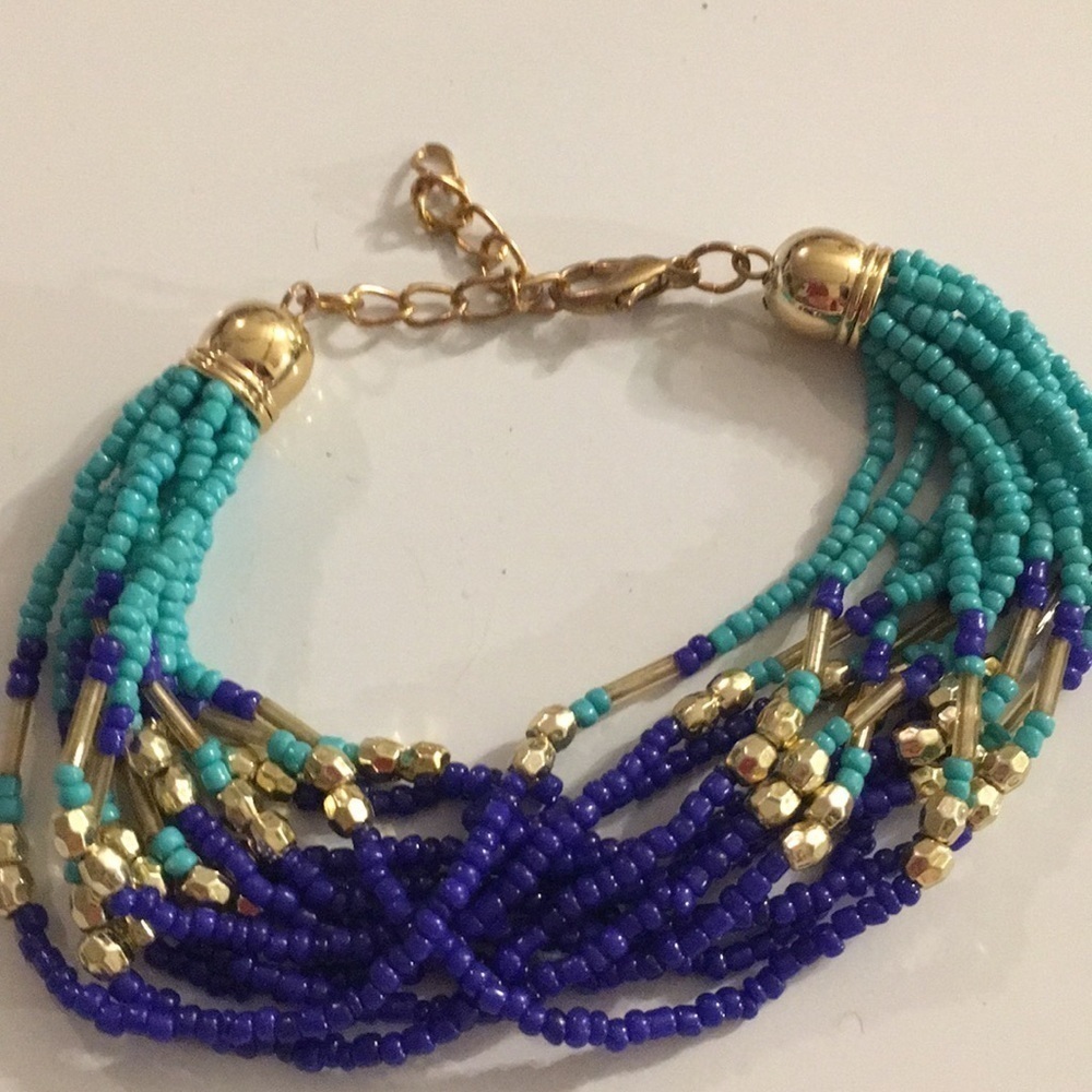 Bead Bracelet Turquoise/Dark Blue (N)